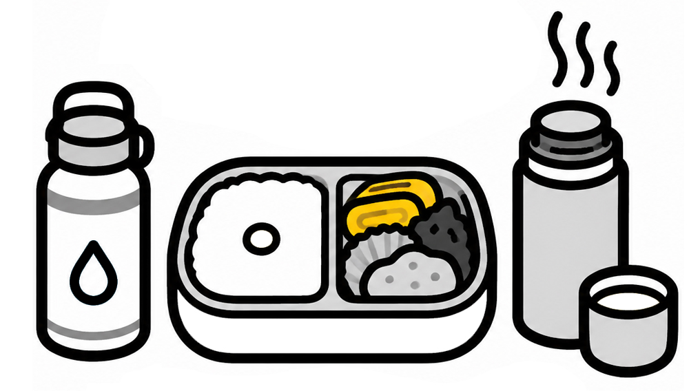 お弁当と水筒