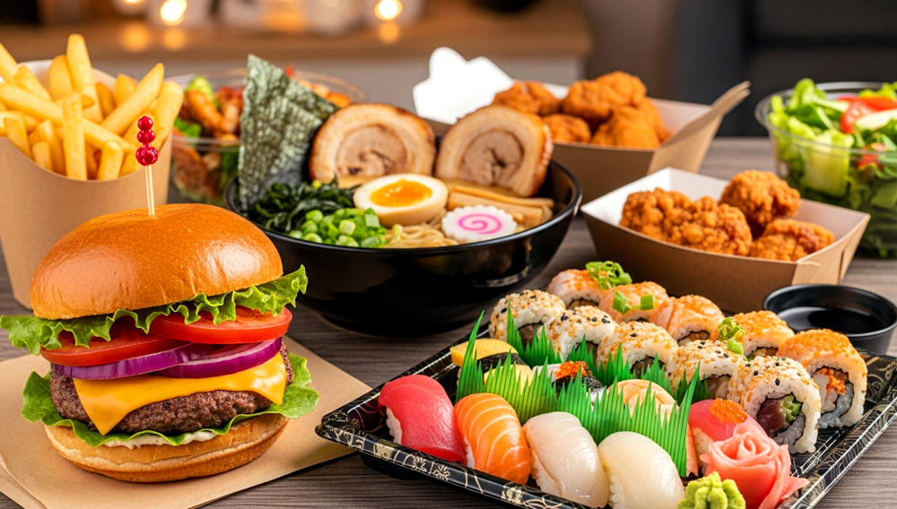 フードデリバリーの食事