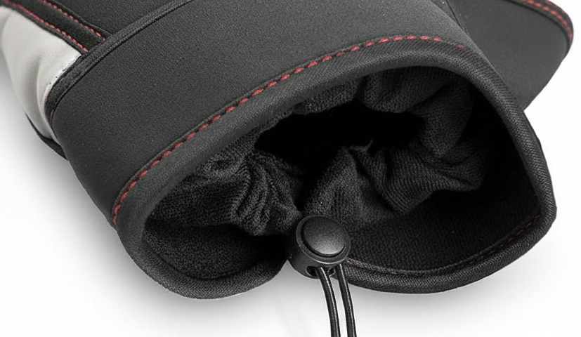 INFIMO ( 大阪繊維資材 ) ネオプレーン 防寒防水ハンドルカバー ブラック WNHC-03の袖口