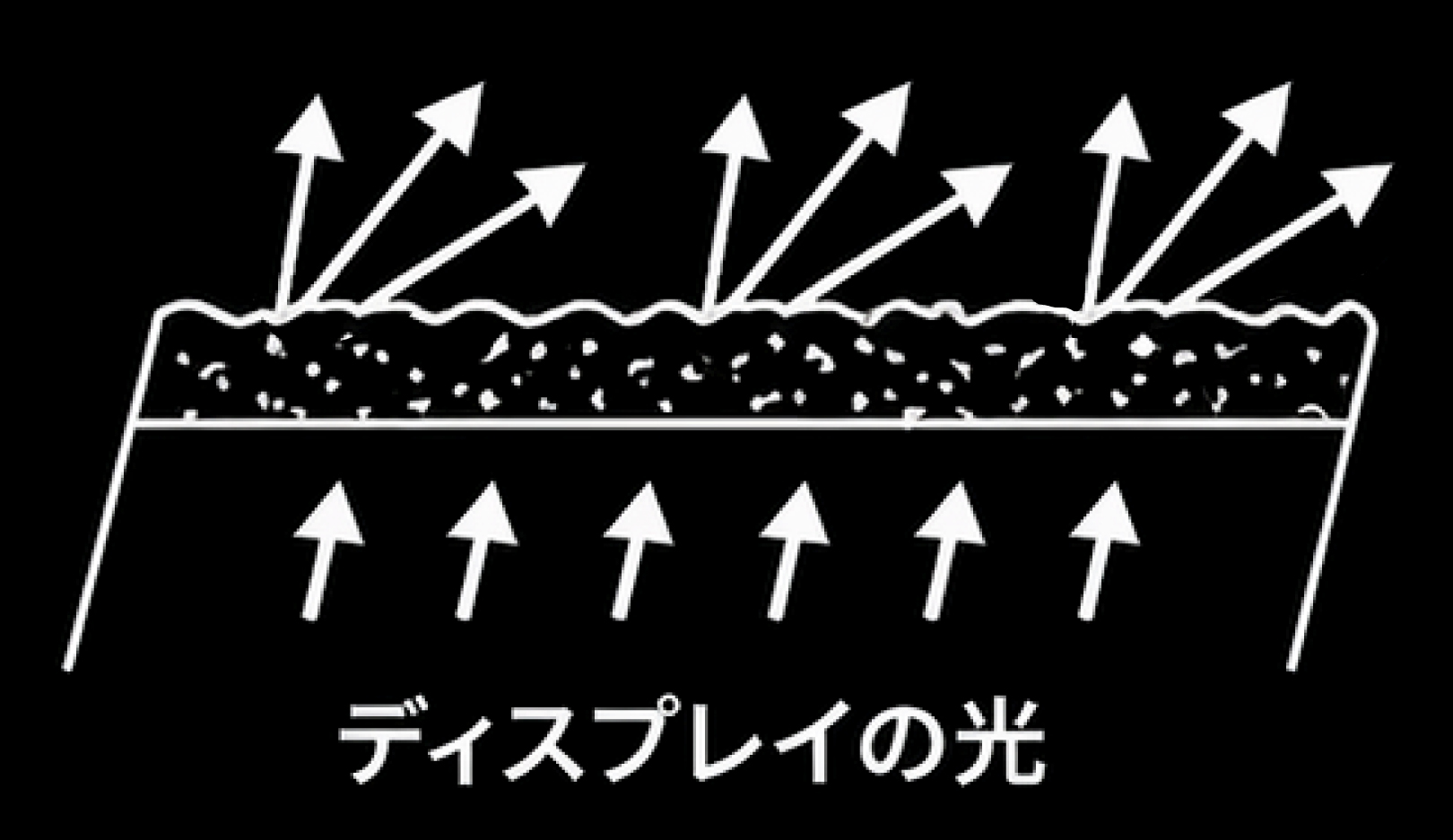 ディスプレイからの光